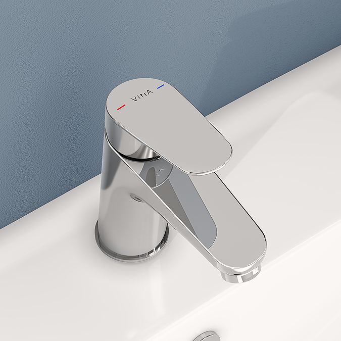 VitraA Flow Round Standard Basin Mixer - Chrome - Image 4
