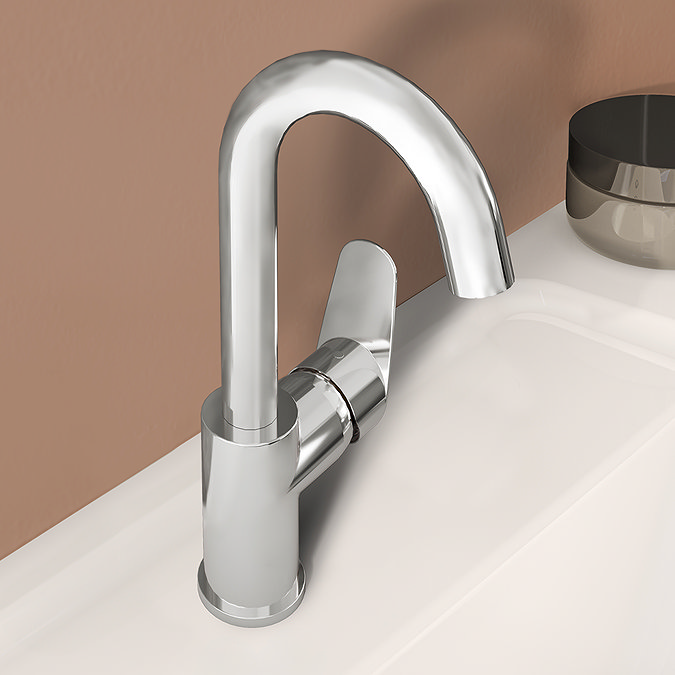 VitrA Flow Round Single Lever Swivel Basin Mixer - Chrome