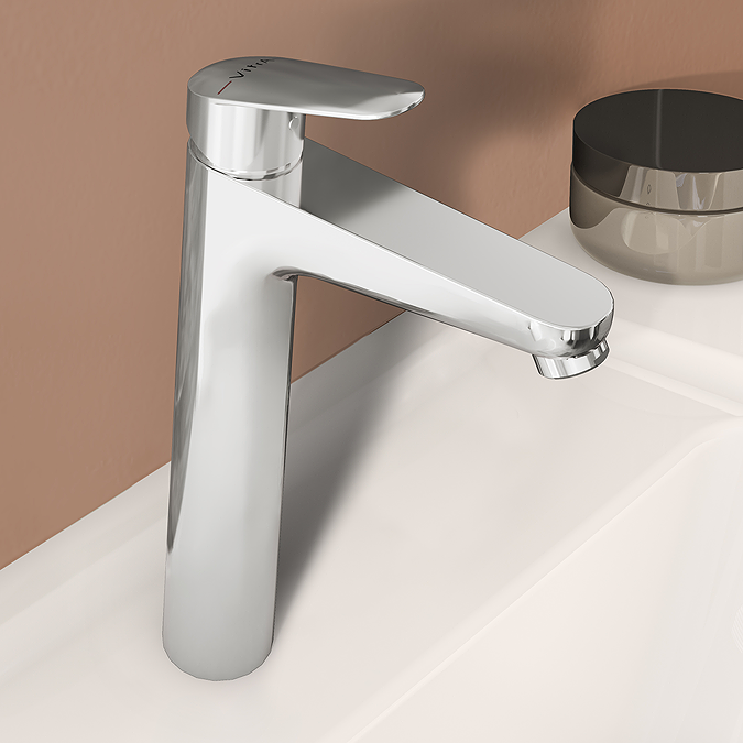 VitrA Flow Round Monobloc Tall Basin Mixer - Chrome