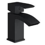 Summit Curved Mono Basin Mixer Tap - Matt Black