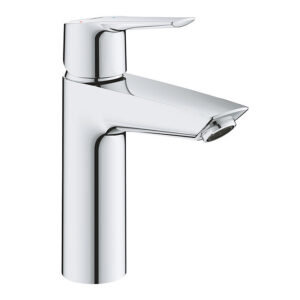 Grohe QuickFix Start SilkMove ES M-Size Mono Basin Mixer with Push-Open Waste