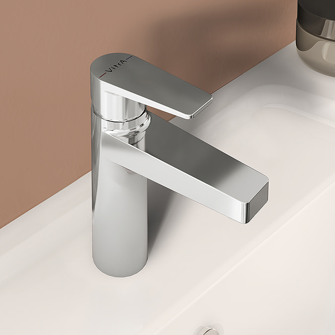 VitrA Flow Square Large Basin Mixer - Chrome