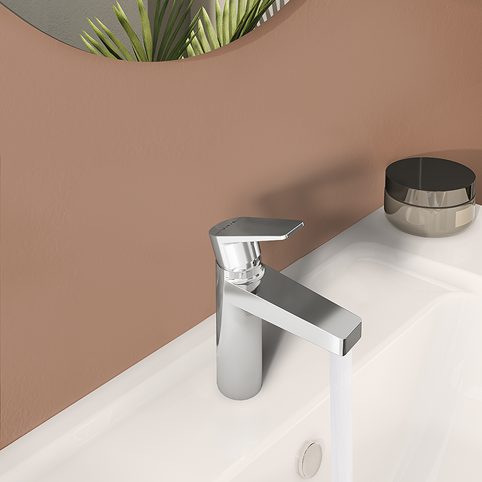 VitrA Flow Square Large Basin Mixer - Chrome - Image 2