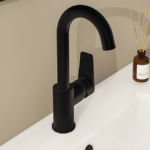 VitrA Flow Square Swivel Basin Mixer - Matt Black