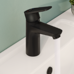 VitrA Flow Soft Round Standard Basin Mixer - Matt Black