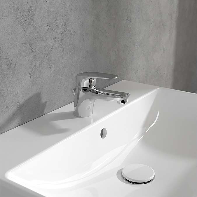 Villeroy and Boch O.novo Start Mini Single Lever Basin Mixer with Pop-up Waste - Chrome - Image 2