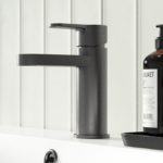 Venice Giro Gunmetal Grey Mono Basin Mixer with Push Button Waste