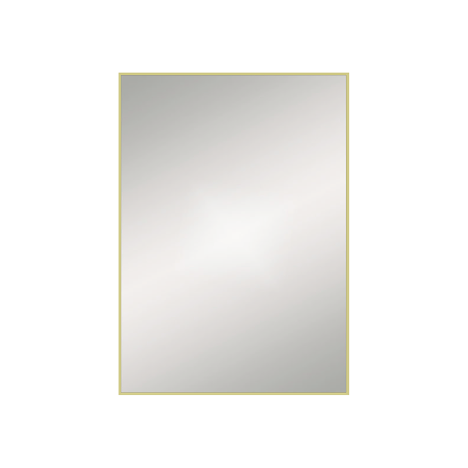 Arezzo Thin Frame 500 x 700mm Rectangular Mirror - Brushed Brass - Image 3