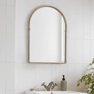 Chatsworth Traditional 673 x 490mm Arched Mirror - Antique Brass