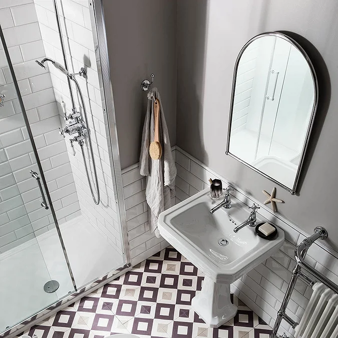 Burlington Arched Mirror with Chrome Frame - Image 2