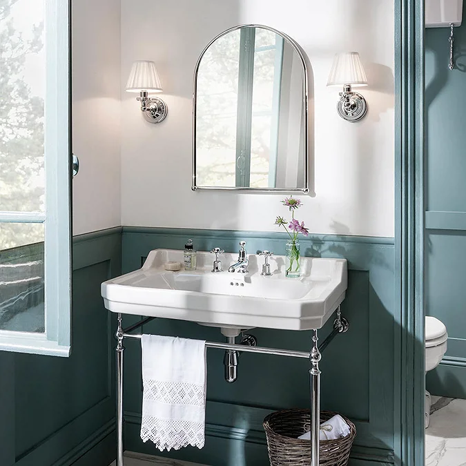 Burlington Arched Mirror with Chrome Frame - Image 3