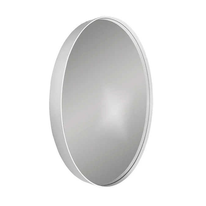 Venice White Frame 600mm Round Mirror