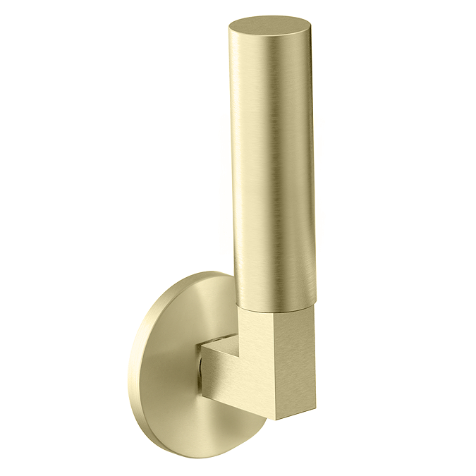 Arezzo Art Deco Single Lever Side Action Mono Basin Mixer - Brushed Brass - Image 2