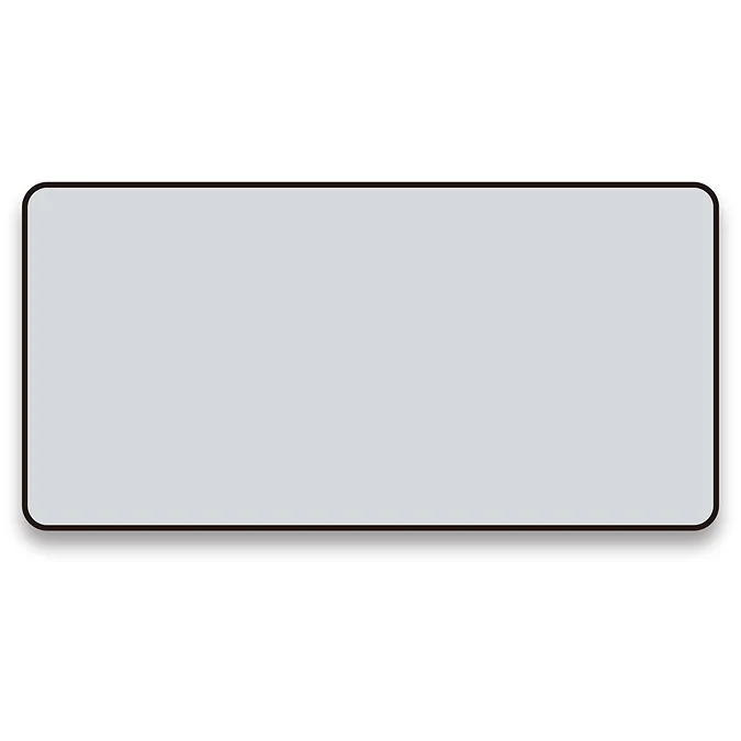 Arezzo Matt Black Framed Bathroom Mirror - 1400 x 700mm - Image 2