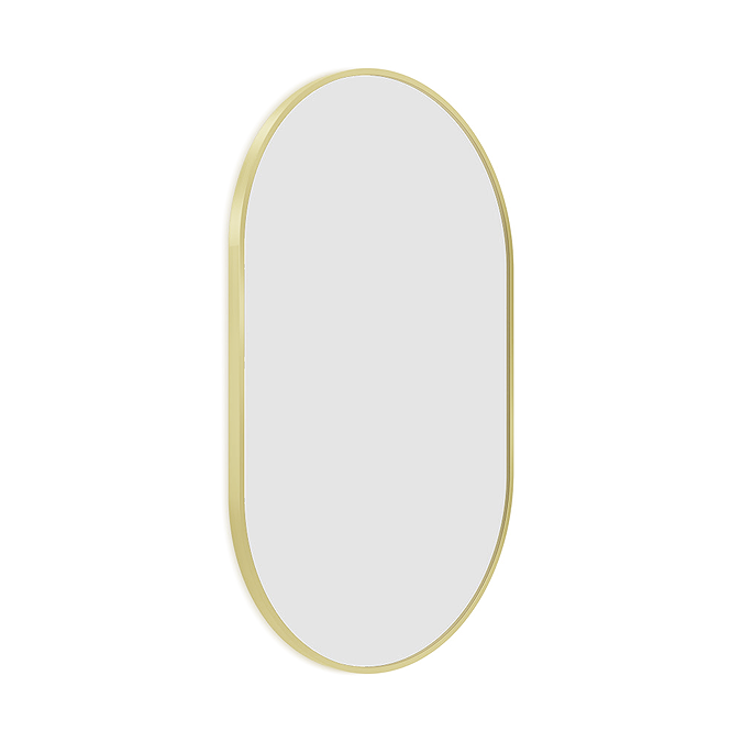 Arezzo Brushed Brass 500 x 800mm Capsule Mirror - Image 2