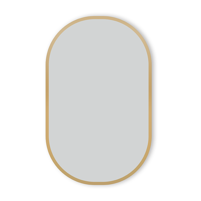 Arezzo Brushed Brass Capsule Mirror 600 x 1000mm - Image 2