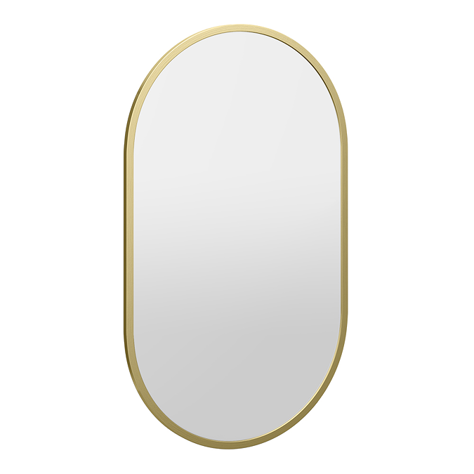 Arezzo Brushed Brass Capsule Mirror 600 x 1000mm - Image 4