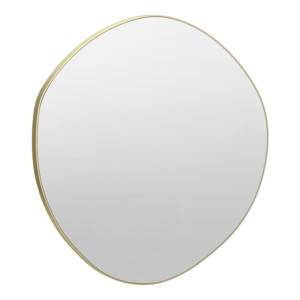 Arezzo 600 x 580mm Organic Mirror - Brushed Brass