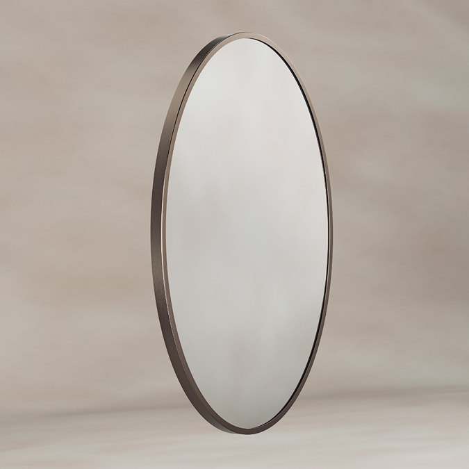 Roxbury Oval 550 x 800mm Brushed Brass Mirror - Image 2