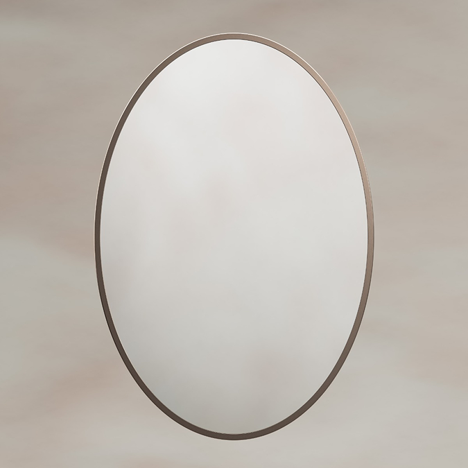 Roxbury Oval 550 x 800mm Brushed Brass Mirror - Image 3