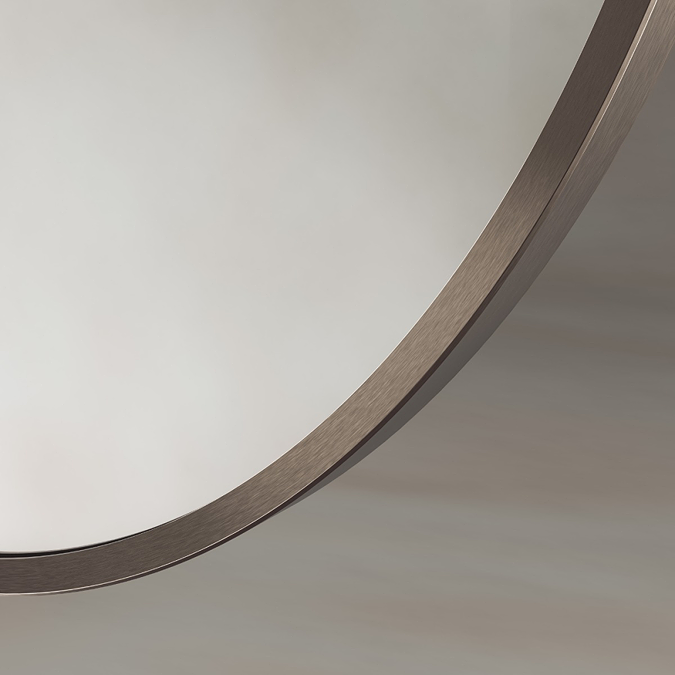 Roxbury Oval 550 x 800mm Brushed Brass Mirror - Image 4