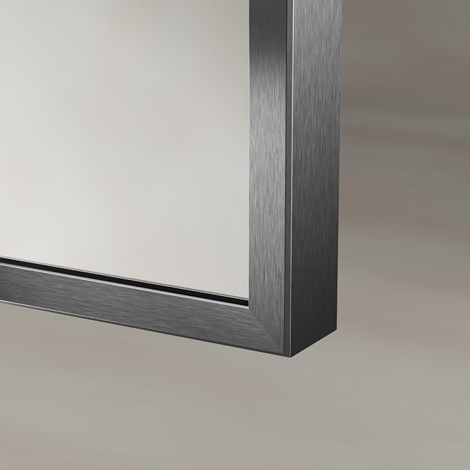 Roxbury Overmantle Arch 600 x 900mm Gunmetal Mirror - Image 4