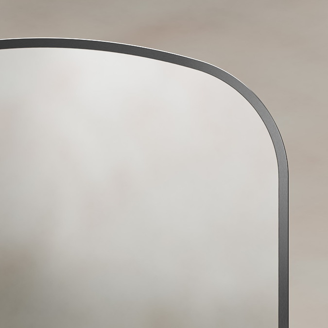 Roxbury Overmantle Arch 600 x 900mm Gunmetal Mirror - Image 5