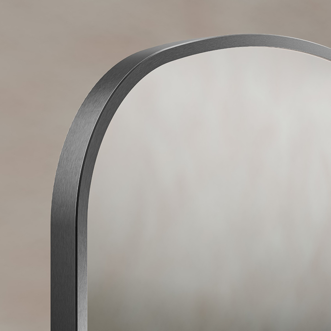 Roxbury Overmantle Arch 600 x 900mm Gunmetal Mirror - Image 6