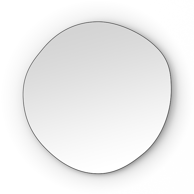 Arezzo 800 x 773mm Organic Mirror - Matt Black - Image 2