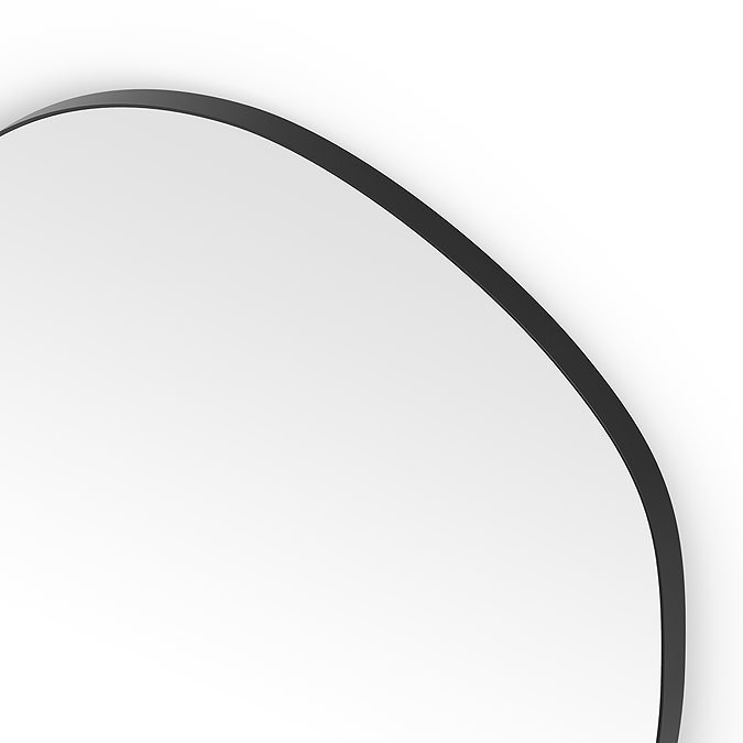 Arezzo 800 x 773mm Organic Mirror - Matt Black - Image 3