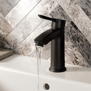 Bristan Apelo Eco Start Basin Mixer with Clicker Waste - Black