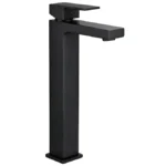 Arezzo Square Matt Black High Rise Mono Basin Mixer Tap