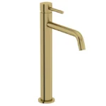 Mode Spencer Round Brushed Brass High Rise Basin Mixer Tap