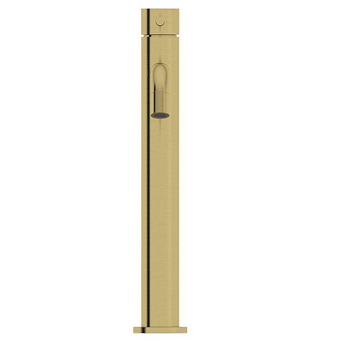 Mode Spencer Round Brushed Brass High Rise Basin Mixer Tap - Image 4