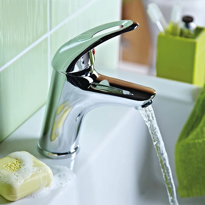 Bristan Java Contemporary Basin Mixer with Eco-Click & Clicker Waste - Chrome - Image 2