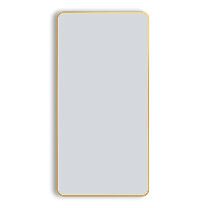 Arezzo Brushed Brass Framed Bathroom Mirror - 1400 x 700mm - Image 3