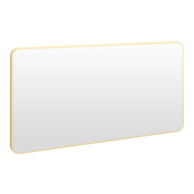 Arezzo Brushed Brass Framed Bathroom Mirror - 1400 x 700mm - Image 4