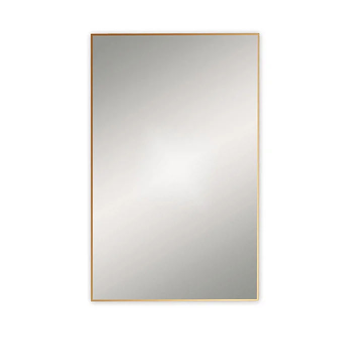 Venice Brushed Brass 800 x 1000mm Rectangular Mirror