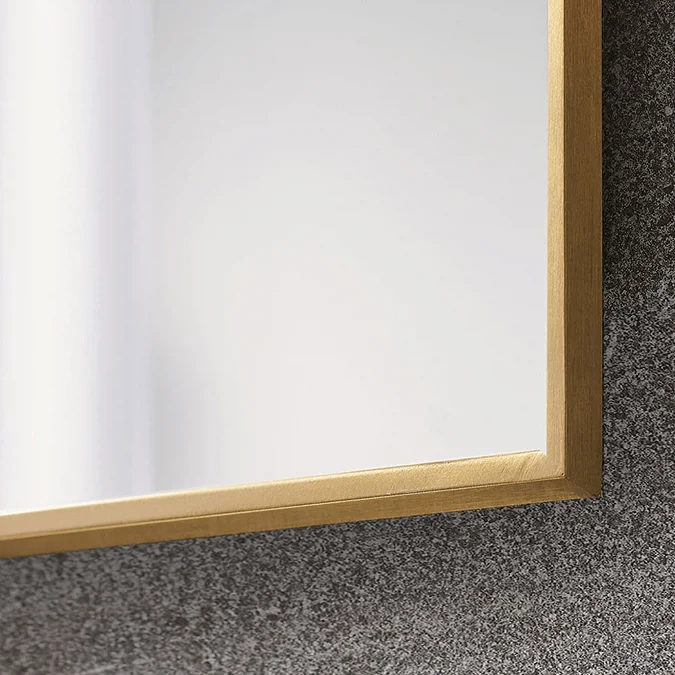 Venice Brushed Brass 800 x 1000mm Rectangular Mirror - Image 2