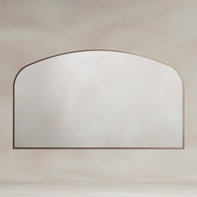 Roxbury Overmantle Arch 1200 x 700mm Brushed Bronze Mirror - Image 3