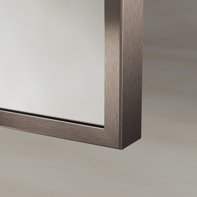 Roxbury Overmantle Arch 1200 x 700mm Brushed Bronze Mirror - Image 4