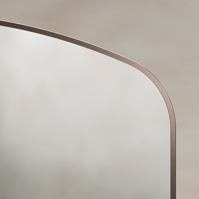 Roxbury Overmantle Arch 1200 x 700mm Brushed Bronze Mirror - Image 5