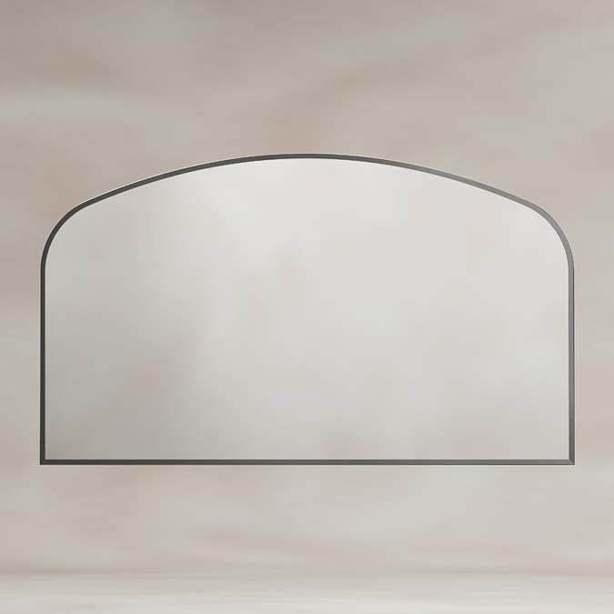 Roxbury Overmantle Arch 1200 x 700mm Gunmetal Mirror - Image 3