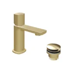 Vado Cameo Leverless Mini Basin Mixer & Waste - Satin Brass
