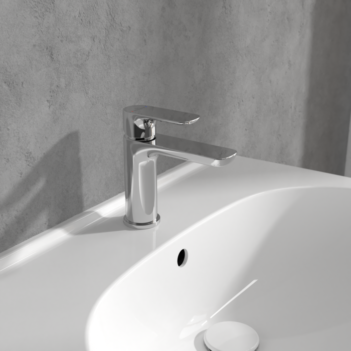 Villeroy and Boch O.novo Single Lever Basin Mixer - Chrome - Image 2