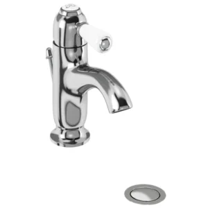 Burlington Chelsea Curved Mono Basin Mixer Tap with Pop Up Waste