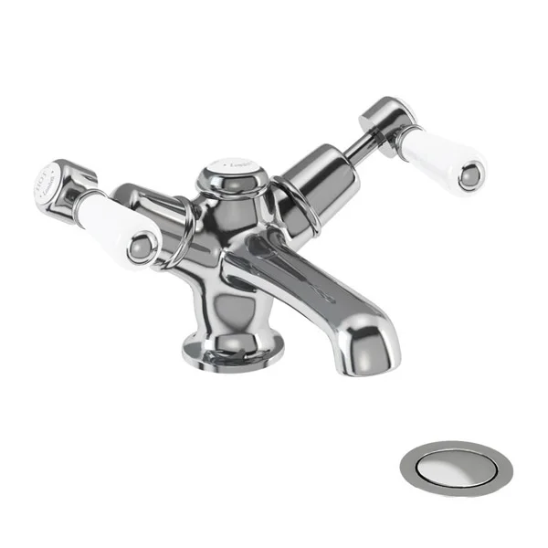 Burlington Kensington - Chrome Basin Mixer with Click-Clack Waste - Image 2