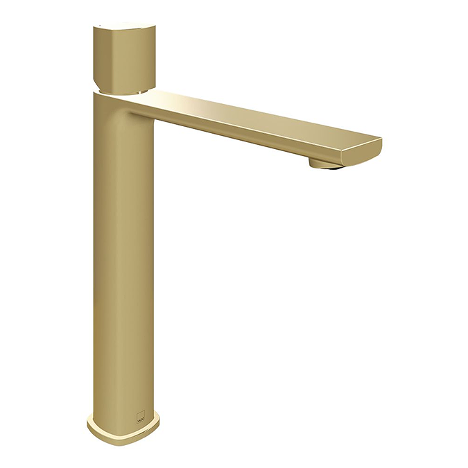 Vado Cameo Leverless Extended Basin Mixer - Satin Brass
