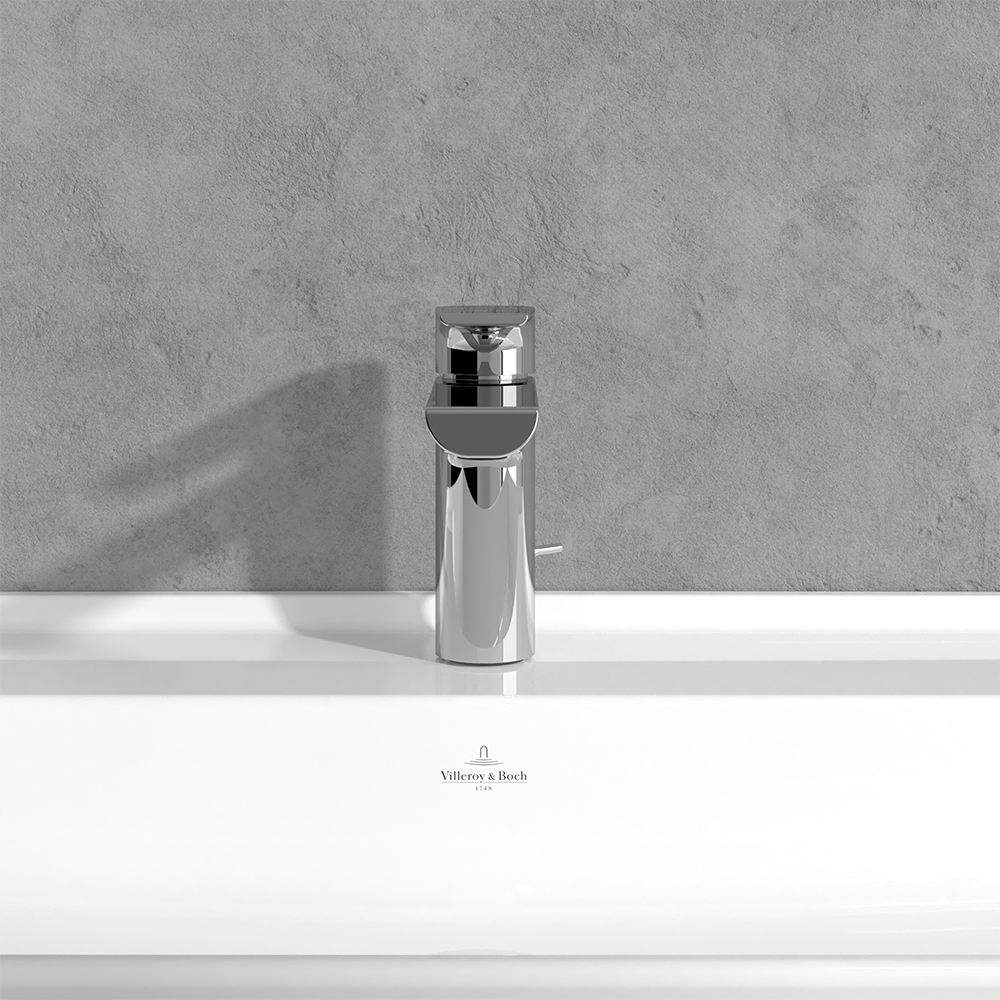 Villeroy and Boch Liberty Chrome Single Lever Basin Mixer with Pop-up Waste - Image 2
