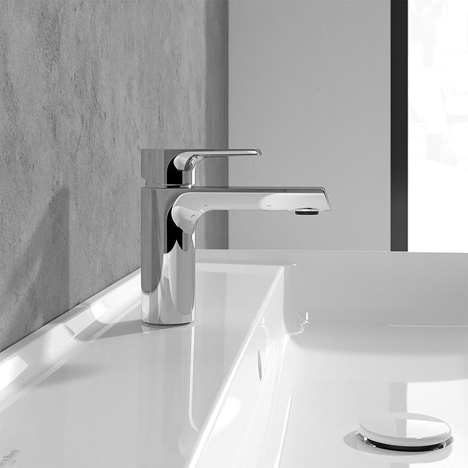 Villeroy and Boch Liberty Chrome Mini Single Lever Basin Mixer with Pop-up Waste - Image 2
